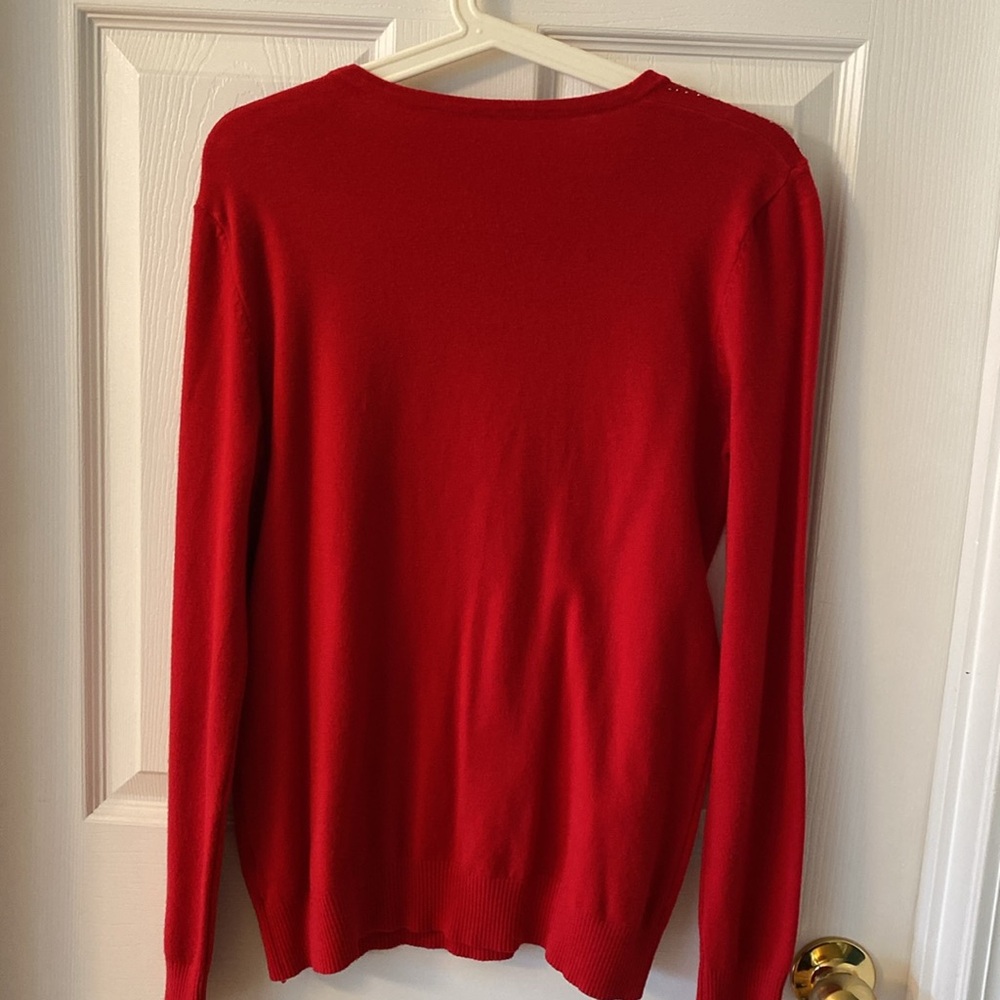 Red Sweater with Rhinestone Detailing - Picture 6 of 7